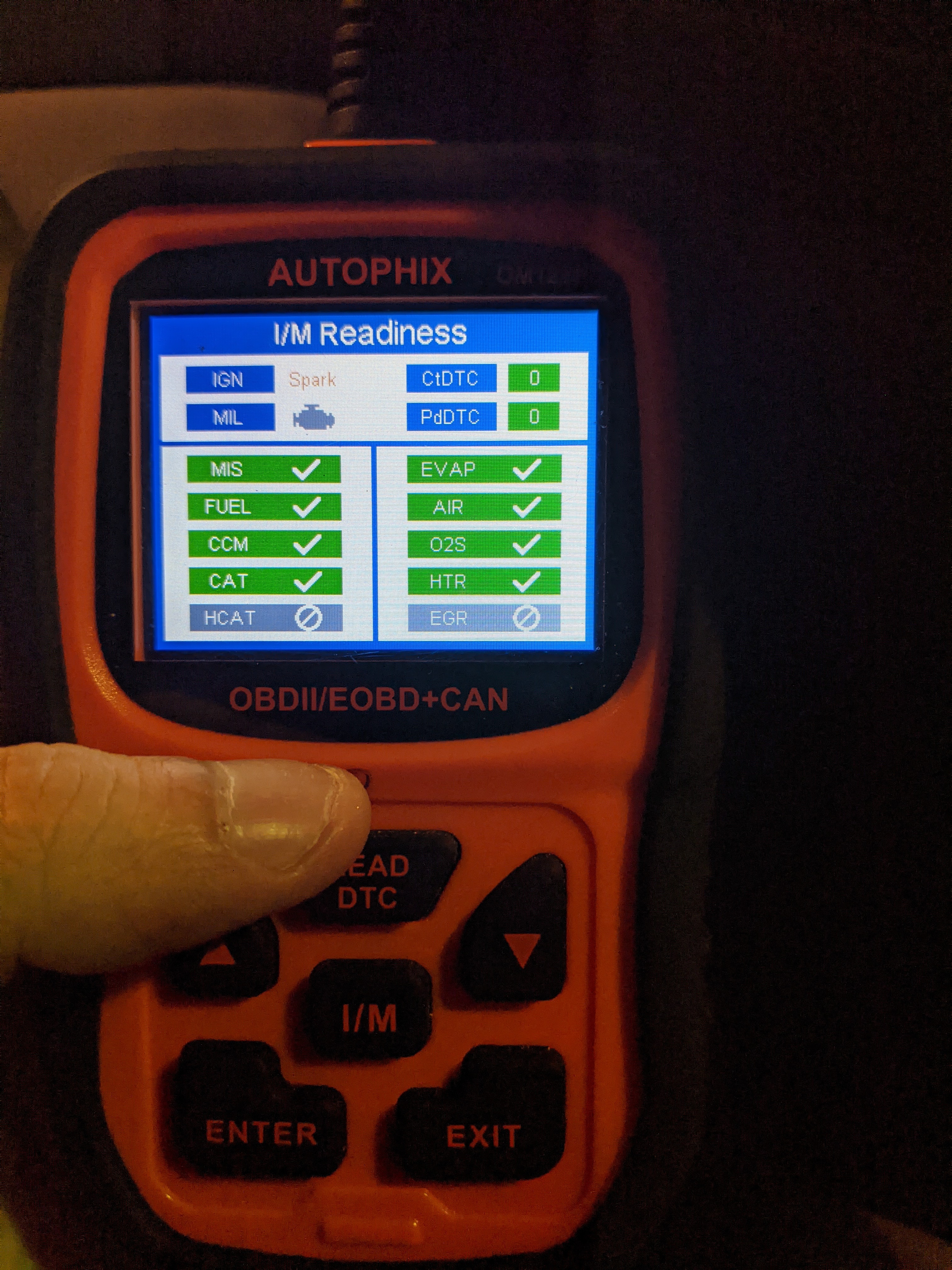 S-line Autoworks scanner I/M Readiness